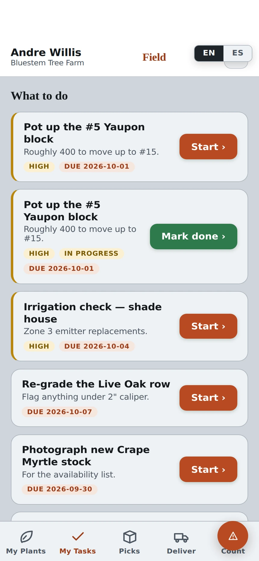 My Tasks